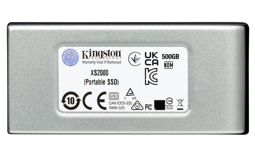 Kingston XS2000 | Externe SSD | 2000GB | USB 3.2 Gen 2x2 | Compact & Snel | Zilver/Zwart 2 Kingston XS2000 | Externe SSD | 2000GB | USB 3.2 Gen 2x2 | Compact & Snel | Zilver/Zwart - Afbeelding 2