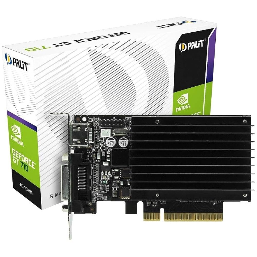 Palit GeForce GT 710 | 2GB GDDR3 VRAM | Passieve Koeling | Low Profile | Videokaart | GPU | NVIDIA 1 Palit GeForce GT 710 | 2GB GDDR3 VRAM | Passieve Koeling | Low Profile | Videokaart | GPU | NVIDIA