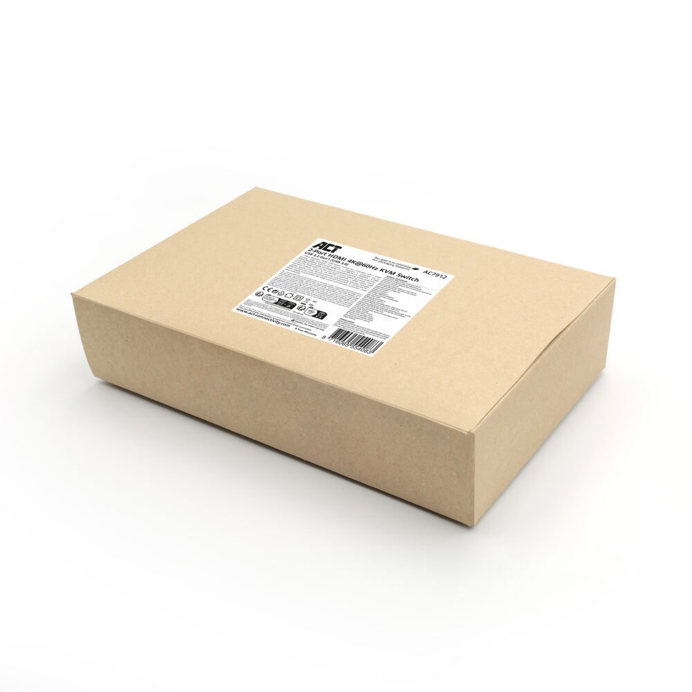 ACT AC7912 | KVM-Switch | 2-Poorts HDMI | 4K@60Hz | USB 3.2 Gen1 | RS-232 | Zwart 3 ACT AC7912 | KVM-Switch | 2-Poorts HDMI | 4K@60Hz | USB 3.2 Gen1 | RS-232 | Zwart - Afbeelding 3