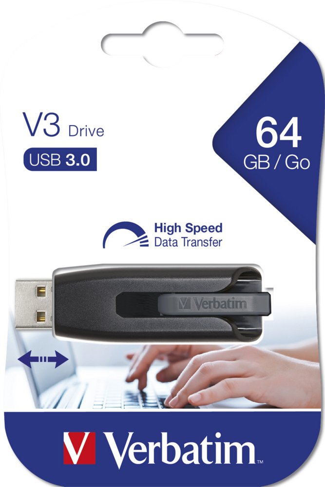 Verbatim Store n' Go V3 | 64GB USB-A 3.2 Flash Drive | Zwart 4 Verbatim Store n' Go V3 | 64GB USB-A 3.2 Flash Drive | Zwart - Afbeelding 4