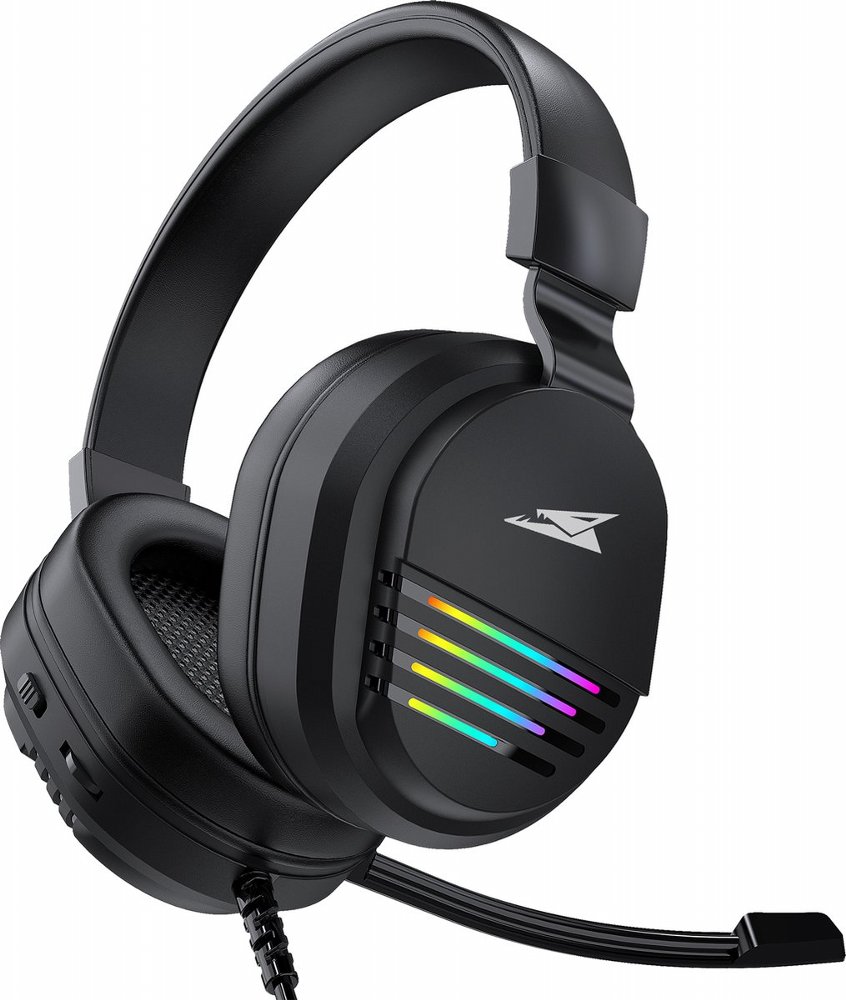 Baracuda PEARL RGB | On-Ear Gaming Headset 3,5mm en USB | Zwart 1 Baracuda PEARL RGB | On-Ear Gaming Headset 3