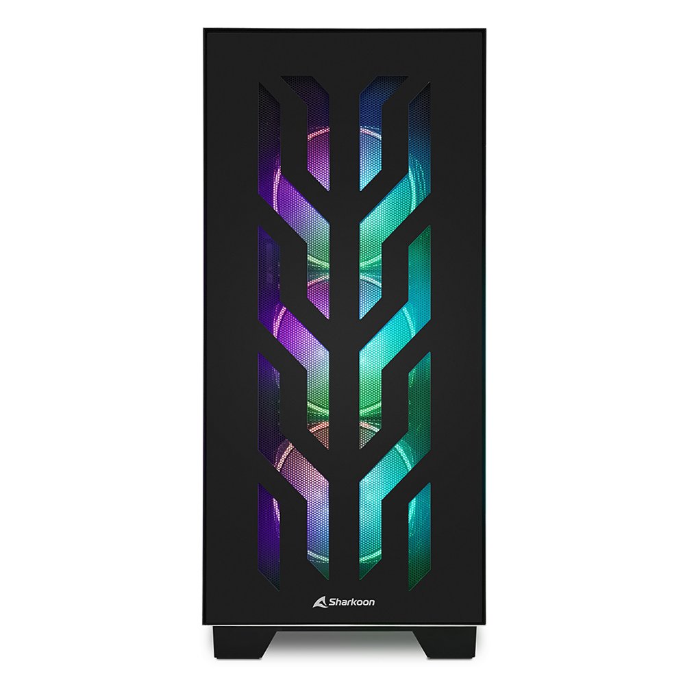 Sharkoon Elite Shark CA300T RGB | Tower Case | Zwart 2 Sharkoon Elite Shark CA300T RGB | Tower Case | Zwart - Afbeelding 2