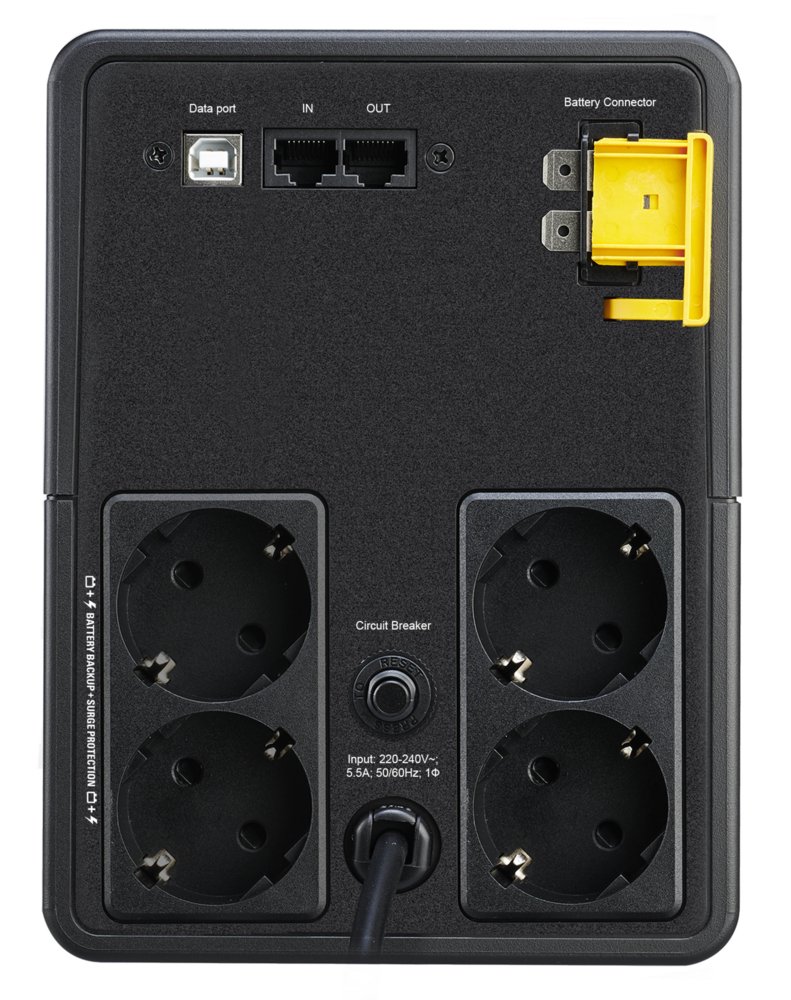 APC BX1200MI-GR Back-UPS | 1200 VA / 650 W | 4 Schuko Stopcontacten | Automatische Spanningsregeling (AVR) | LED-indicator | Compacte Noodstroomvoorziening 2 APC BX1200MI-GR Back-UPS | 1200 VA / 650 W | 4 Schuko Stopcontacten | Automatische Spanningsregeling (AVR) | LED-indicator | Compacte Noodstroomvoorziening - Afbeelding 2