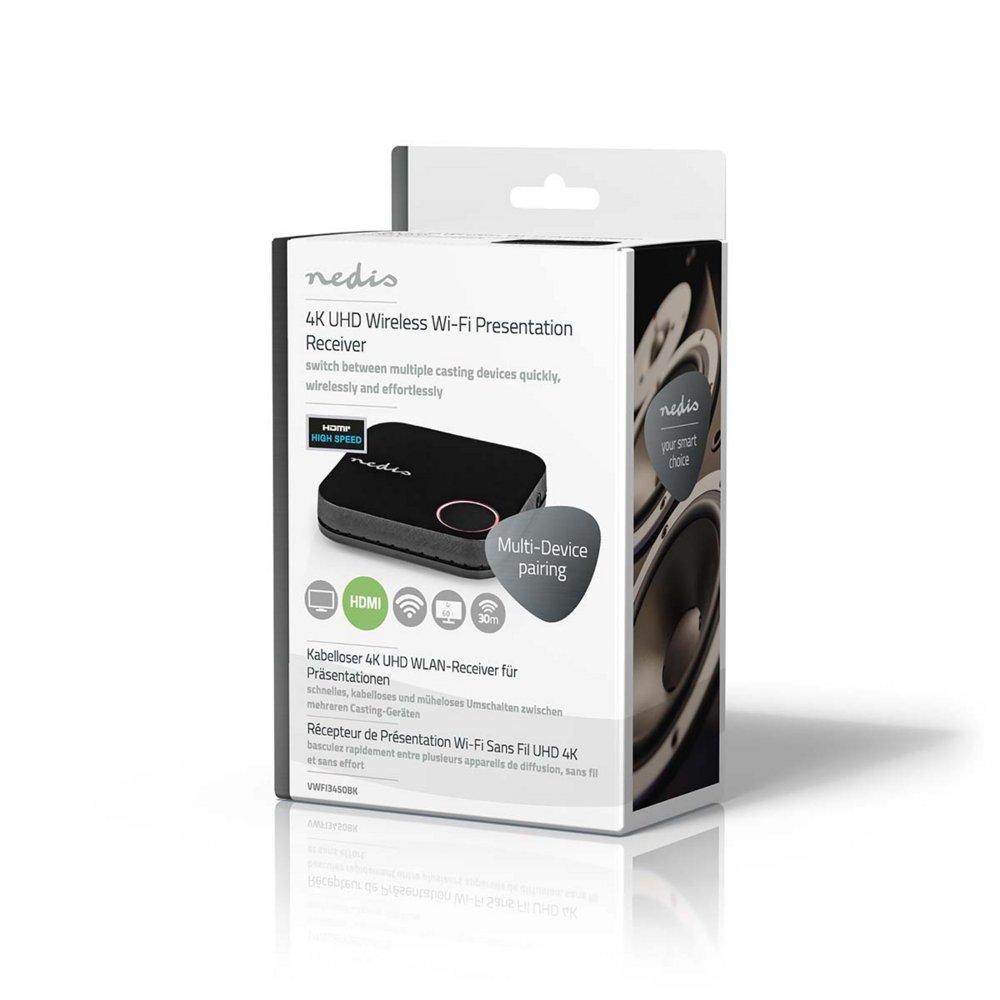Nedis VWFI3450BK | Draadloze HDMI-ontvanger | 4K Ondersteuning | Wi-Fi | Zwart 8 Nedis VWFI3450BK | Draadloze HDMI-ontvanger | 4K Ondersteuning | Wi-Fi | Zwart - Afbeelding 8