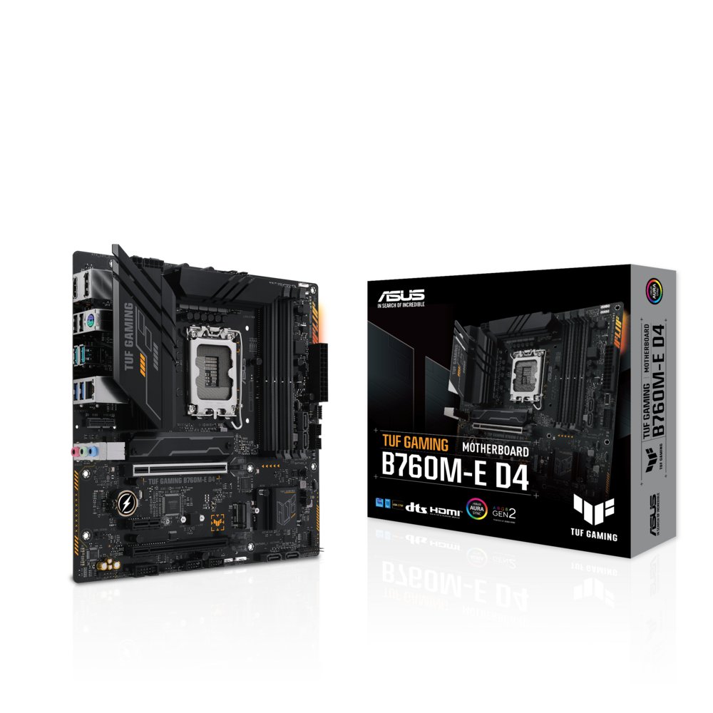 ASUS TUF GAMING B760M-E D4 | Socket LGA 1700 | Intel B760 | 4xDDR4 | Micro-ATX | Moederbord 2 ASUS TUF GAMING B760M-E D4 | Socket LGA 1700 | Intel B760 | 4xDDR4 | Micro-ATX | Moederbord - Afbeelding 2
