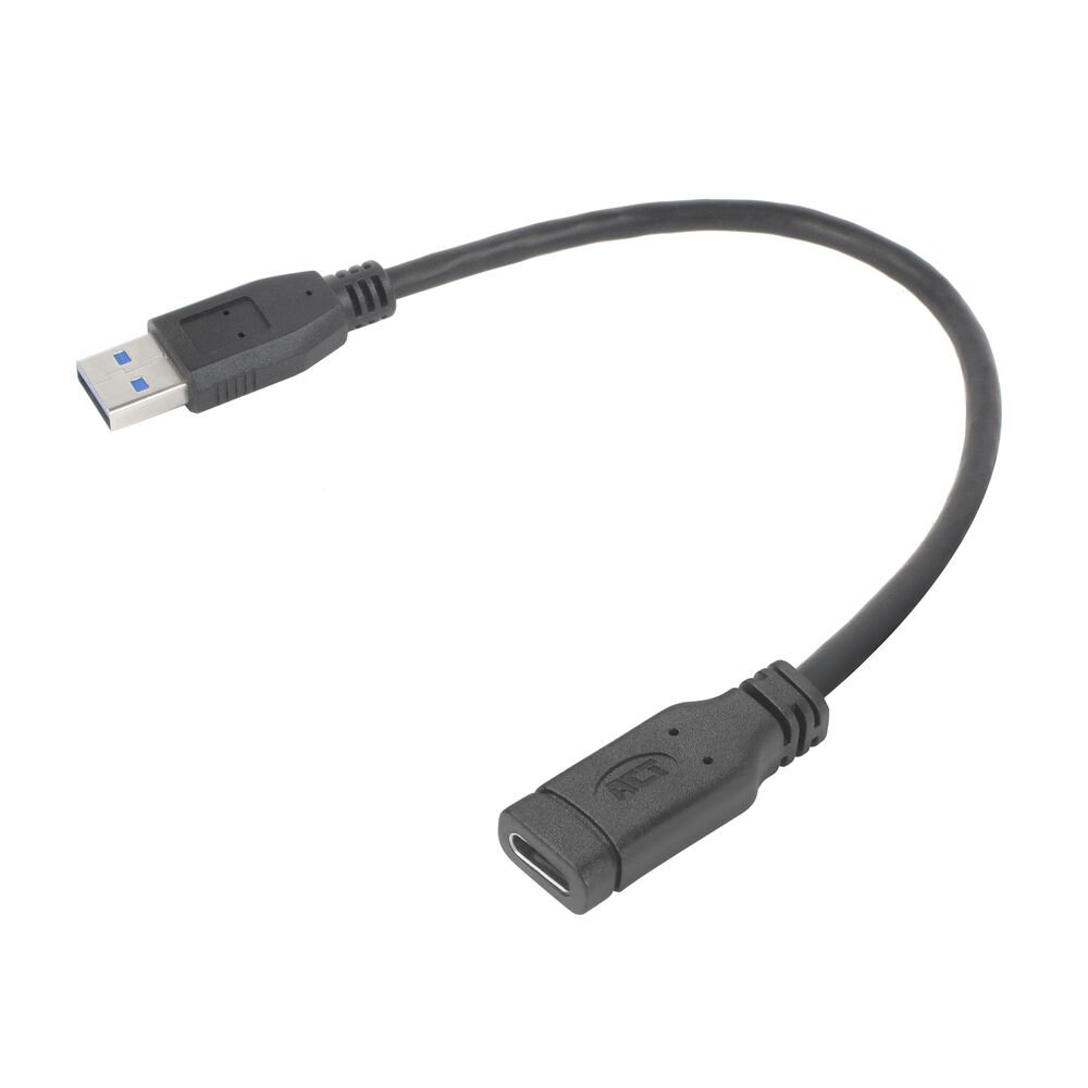 ACT Adapterkabel | USB Type-A (Male) naar USB Type-C (Female) | 0,2 meter 1 ACT Adapterkabel | USB Type-A (Male) naar USB Type-C (Female) | 0