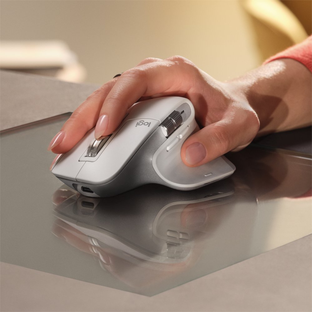 Logitech MX Master 3S | Draadloze Muis | RF-Draadloos + Bluetooth | 8000 DPI | Zilver/Wit 2 Logitech MX Master 3S | Draadloze Muis | RF-Draadloos + Bluetooth | 8000 DPI | Zilver/Wit - Afbeelding 2
