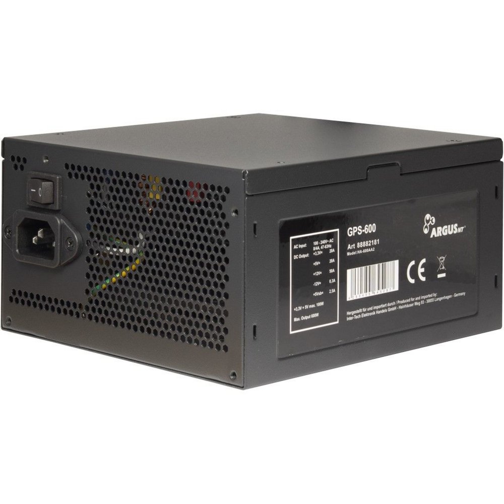 Inter-Tech Argus GPS-600 | 600 Watt Gold ATX PSU | Power Supply | Voeding 3 Inter-Tech Argus GPS-600 | 600 Watt Gold ATX PSU | Power Supply | Voeding - Afbeelding 3