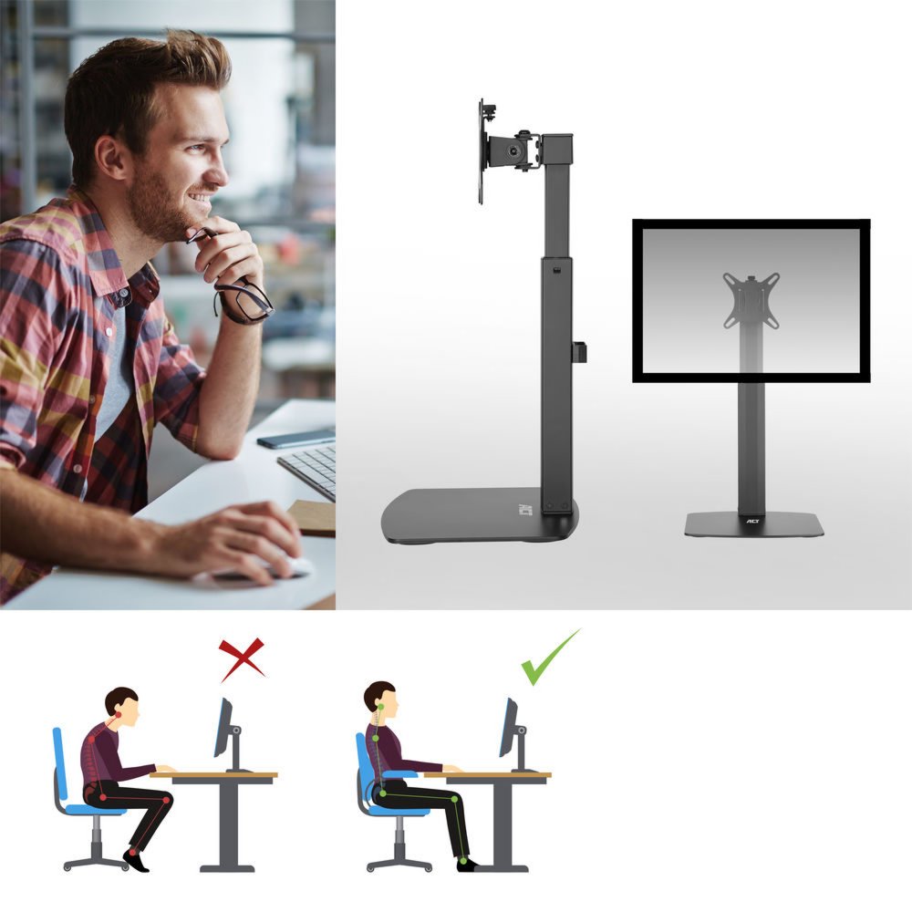 ACT AC8331 | In Hoogte Verstelbare Monitor-bureausteun | Tot 32" | Max 7kg | VESA 100x100 | 1 Monitor 6 ACT AC8331 | In Hoogte Verstelbare Monitor-bureausteun | Tot 32" | Max 7kg | VESA 100x100 | 1 Monitor - Afbeelding 6