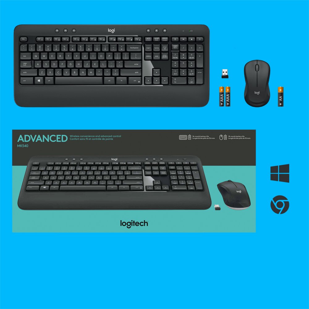 QWERTZ | Logitech MK540 Advanced | Draadloze Muis en Toetsenbordcombo | QWERTZ 11 QWERTZ | Logitech MK540 Advanced | Draadloze Muis en Toetsenbordcombo | QWERTZ - Afbeelding 11