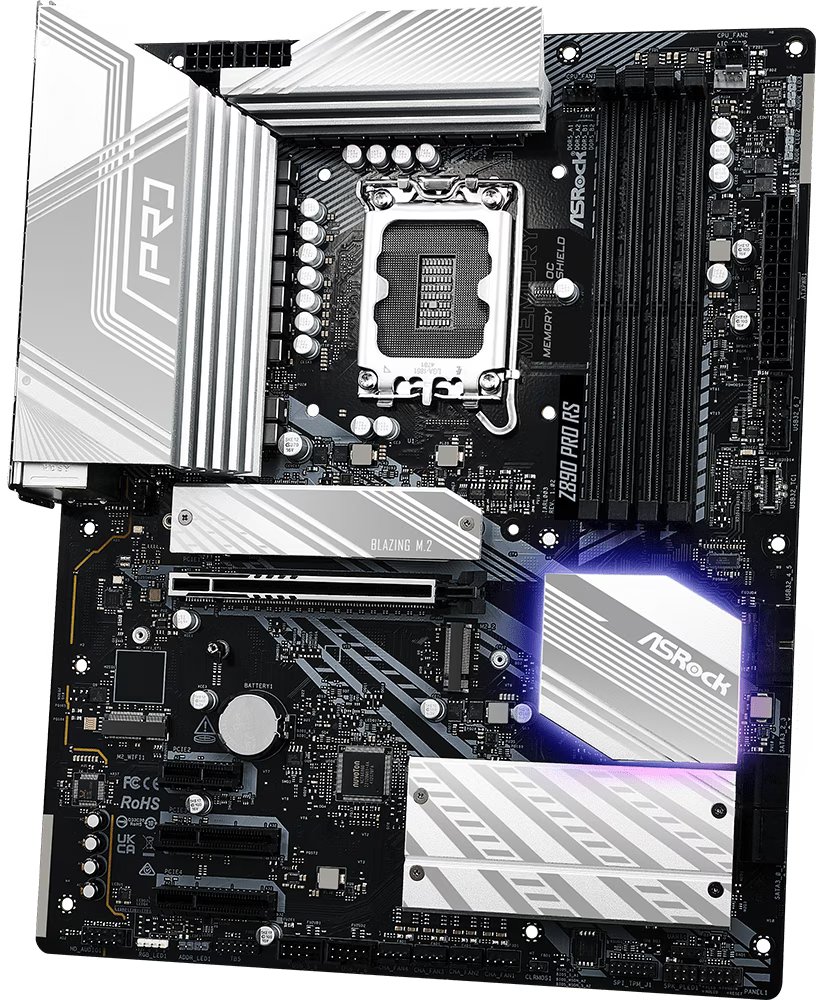 Asrock Z890 Pro RS | Socket LGA 1851 | Intel Z890 | 4xDDR5 | ATX | Moederbord 4 Asrock Z890 Pro RS | Socket LGA 1851 | Intel Z890 | 4xDDR5 | ATX | Moederbord - Afbeelding 4