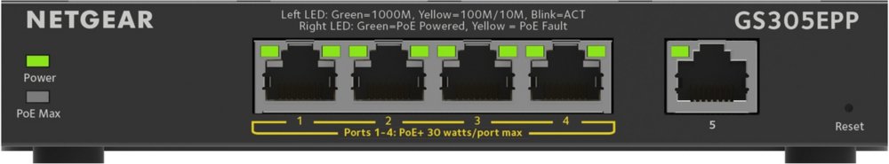 GS305EPP-100PES | 5-poorts Gigabit Smart Managed Plus PoE+ Switch | 120W PoE-vermogen | VLAN/QoS | Webbeheer 3 GS305EPP-100PES | 5-poorts Gigabit Smart Managed Plus PoE+ Switch | 120W PoE-vermogen | VLAN/QoS | Webbeheer - Afbeelding 3