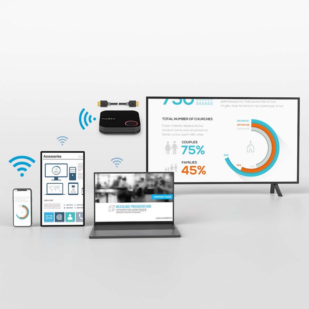 Nedis VWFI3450BK | Draadloze HDMI-ontvanger | 4K Ondersteuning | Wi-Fi | Zwart 6 Nedis VWFI3450BK | Draadloze HDMI-ontvanger | 4K Ondersteuning | Wi-Fi | Zwart - Afbeelding 6