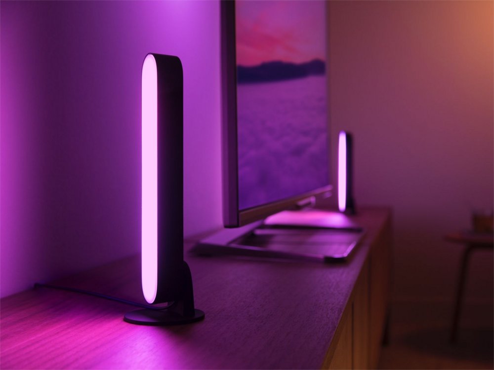 Philips Hue Play | Lichtbalk Dubbelpack | EU/UK Stekker | RGB | Bluetooth & Zigbee | Zwart 6 Philips Hue Play | Lichtbalk Dubbelpack | EU/UK Stekker | RGB | Bluetooth & Zigbee | Zwart - Afbeelding 6