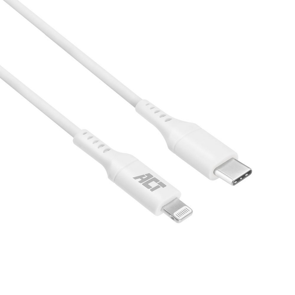 ACT kabel | USB-C naar Lightning | 2 m | Wit | AC3015 1 ACT kabel | USB-C naar Lightning | 2 m | Wit | AC3015