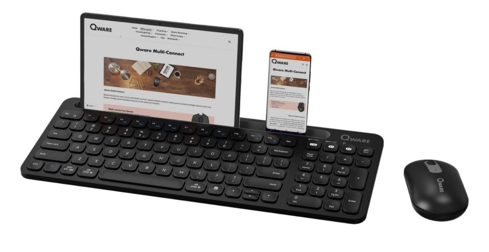 QWARE Wireless Desktop Combo Florence Zwart | Returned 2 QWARE Wireless Desktop Combo Florence Zwart | Returned - Afbeelding 2