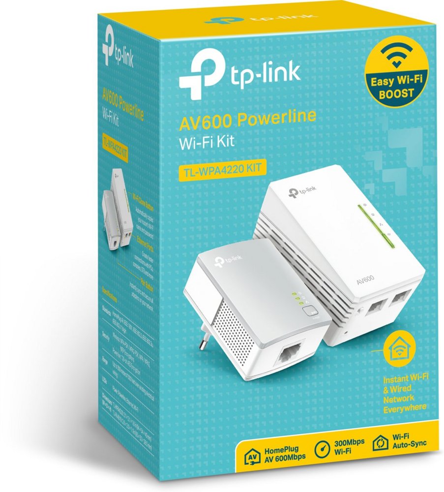 TP-Link TL-WPA4220KIT | AV500 Powerline Adapter Set | 500 Mbps | Wi-Fi N300 | Fast Ethernet | Starter Kit 2 TP-Link TL-WPA4220KIT | AV500 Powerline Adapter Set | 500 Mbps | Wi-Fi N300 | Fast Ethernet | Starter Kit - Afbeelding 2