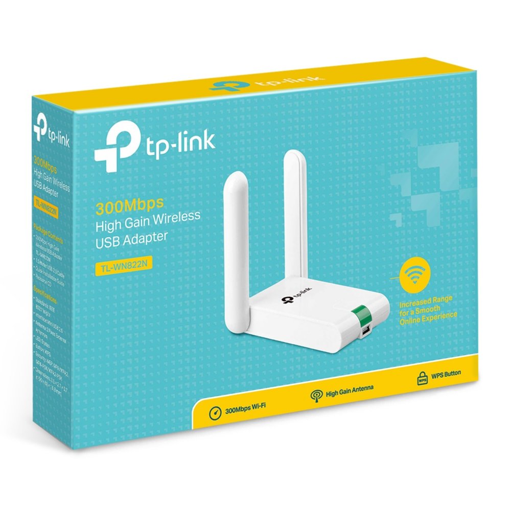 TP-Link TL-WN822N | Wi-Fi 4 USB Adapter | 300 Mbps | 2,4 GHz | Dual Antennes | USB 2.0 | Zwart 6 TP-Link TL-WN822N | Wi-Fi 4 USB Adapter | 300 Mbps | 2,4 GHz | Dual Antennes | USB 2.0 | Zwart - Afbeelding 6
