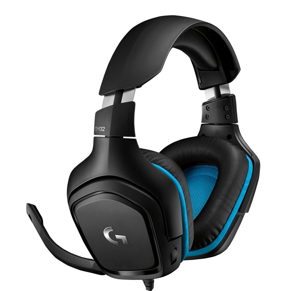Logitech G432 | Bedrade Over-ear Gaming Headset 3.5mm Connector | 7.1 Surround | Zwart/Blauw 1 Logitech G432 | Bedrade Over-ear Gaming Headset 3.5mm Connector | 7.1 Surround | Zwart/Blauw