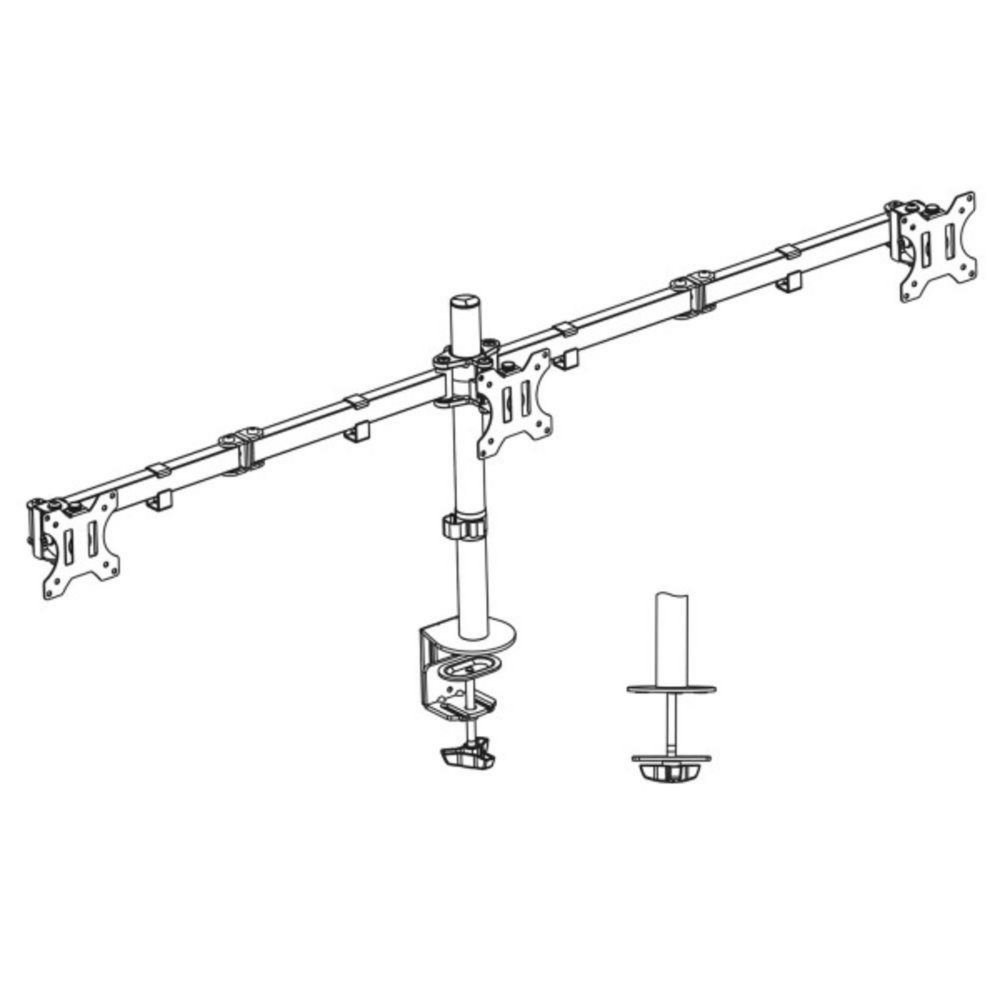 ACT AC8303 | Verstelbare Monitor-bureaubeugel | Tot 27" | Max 7kg | VESA 100x100 | 2 Monitoren 5 ACT AC8303 | Verstelbare Monitor-bureaubeugel | Tot 27" | Max 7kg | VESA 100x100 | 2 Monitoren - Afbeelding 5