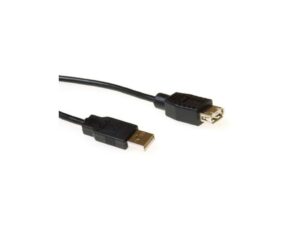 ACT AC3095 | USB 2.0 Verlengkabel | USB-A Male naar USB-A Female | Zwart