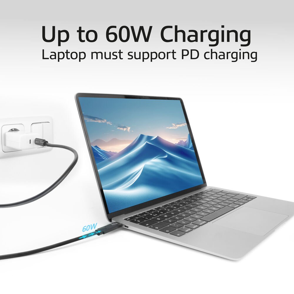 ACT AC7443 | USB 3.2 Kabel | 10Gbps | 60W | USB-C naar USB-C | 3m | Zwart 4 ACT AC7443 | USB 3.2 Kabel | 10Gbps | 60W | USB-C naar USB-C | 3m | Zwart - Afbeelding 4