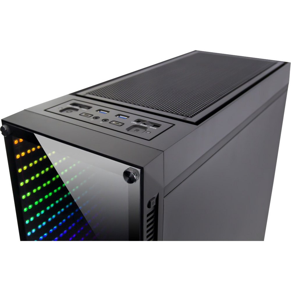 Inter-Tech X-908 Infini2 | Infinity Mirror | Tower Case | USB-C | Zwart 10 Inter-Tech X-908 Infini2 | Infinity Mirror | Tower Case | USB-C | Zwart - Afbeelding 10