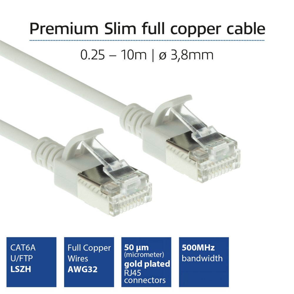 ACT netwerkkabel | Cat6a | U/FTP (STP) | 5 m | Grijs | DC7005 2 5 m | Grijs
