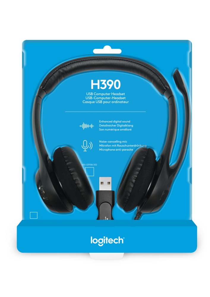 Logitech H390 | Bedrade On-ear Headset USB-A | Zwart 7 Logitech H390 | Bedrade On-ear Headset USB-A | Zwart - Afbeelding 7