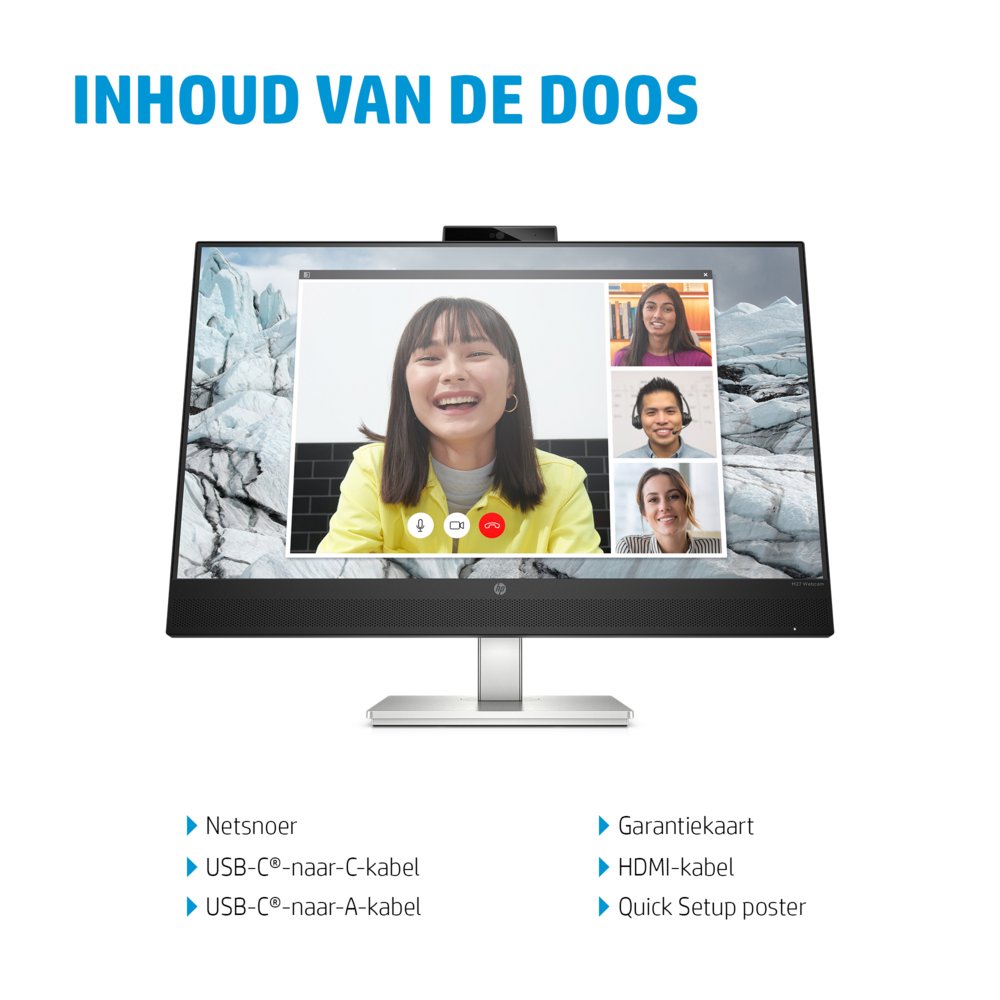 HP E34m G4 34" | 3440x1440 VA | 75Hz | Curved | USB-C | Webcam, Speakers, Microphone | Conference Monitor | Ergonomic Adjustments 14 HP E34m G4 34" | 3440x1440 VA | 75Hz | Curved | USB-C | Webcam, Speakers, Microphone | Conference Monitor | Ergonomic Adjustments - Afbeelding 14