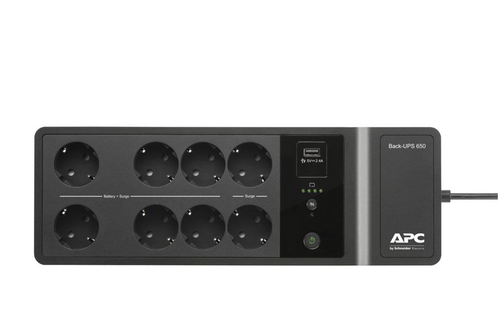APC Back-UPS BE650G2-GR | 650 VA / 400 W | 8x Schuko Stopcontacten | 1x USB-A Oplaadpoort | LED-statusindicator | Vervangbare Batterij | Compacte Tower UPS 12 APC Back-UPS BE650G2-GR | 650 VA / 400 W | 8x Schuko Stopcontacten | 1x USB-A Oplaadpoort | LED-statusindicator | Vervangbare Batterij | Compacte Tower UPS - Afbeelding 12