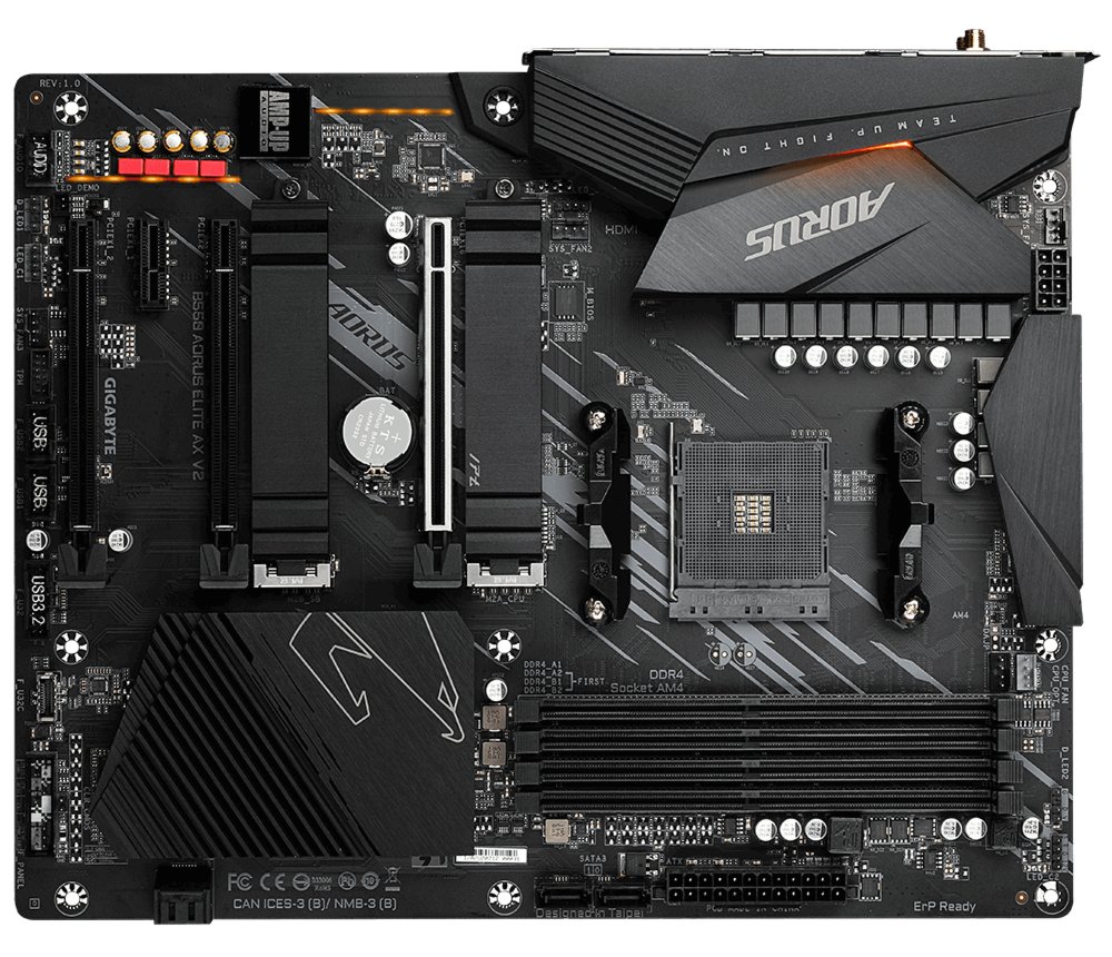 Gigabyte B550 AORUS ELITE AX V2 | Socket AM4 | AMD B550 | 4xDDR4 | ATX | Moederbord 2 Gigabyte B550 AORUS ELITE AX V2 | Socket AM4 | AMD B550 | 4xDDR4 | ATX | Moederbord - Afbeelding 2