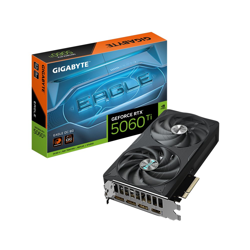 GIGABYTE GeForce RTX 5060 Ti EAGLE OC | 8GB GDDR7 | DLSS 4 | Videokaart | Nvidia GPU 1 GIGABYTE GeForce RTX 5060 Ti EAGLE OC | 8GB GDDR7 | DLSS 4 | Videokaart | Nvidia GPU