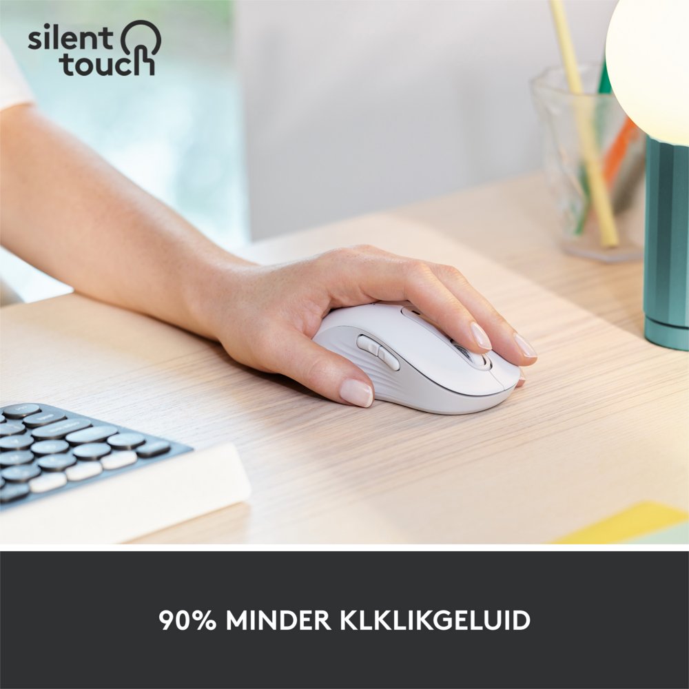 Logitech Signature M650 | Draadloze Muis | Linkshandig | RF + Bluetooth | 2000 DPI | Wit 8 Logitech Signature M650 | Draadloze Muis | Linkshandig | RF + Bluetooth | 2000 DPI | Wit - Afbeelding 8