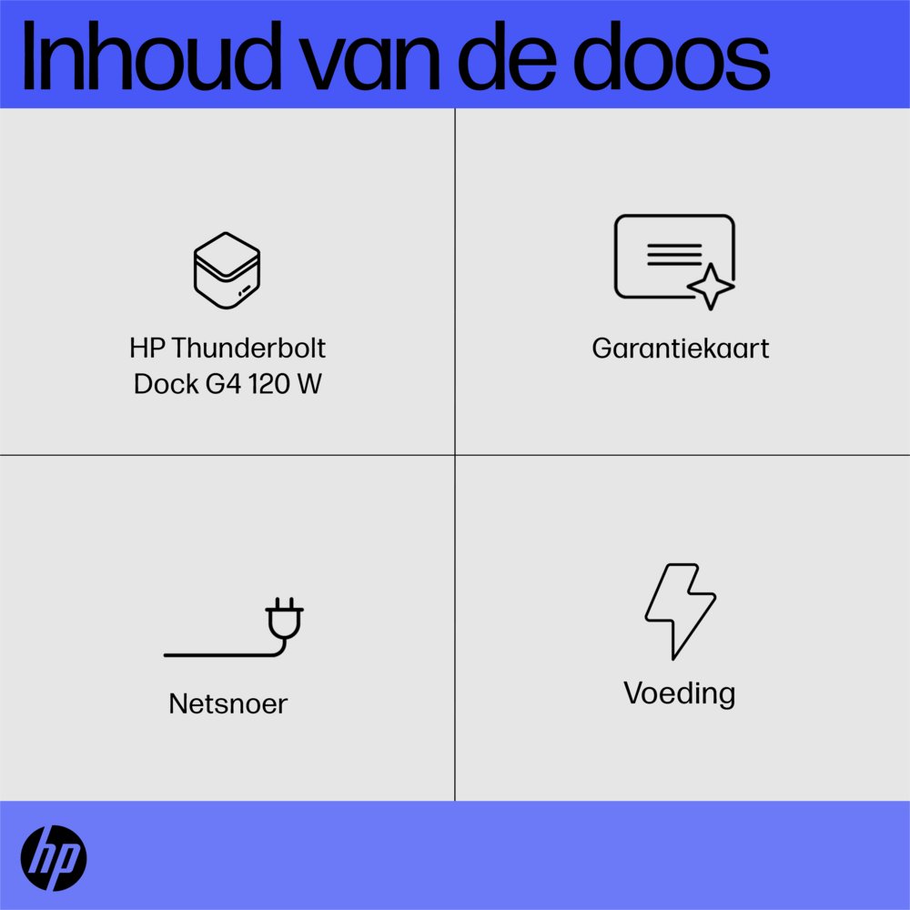 HP G4 Docking Station | Thunderbolt 120W | Zwart 6 HP G4 Docking Station | Thunderbolt 120W | Zwart - Afbeelding 6