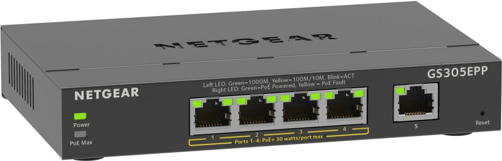 GS305EPP-100PES | 5-poorts Gigabit Smart Managed Plus PoE+ Switch | 120W PoE-vermogen | VLAN/QoS | Webbeheer 2 GS305EPP-100PES | 5-poorts Gigabit Smart Managed Plus PoE+ Switch | 120W PoE-vermogen | VLAN/QoS | Webbeheer - Afbeelding 2