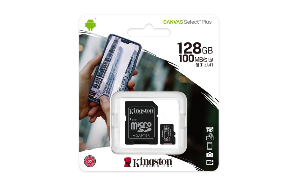 Kingston Canvas Select Plus | MicroSDXC | 128GB | Class 10 | UHS-I U1 5 Kingston Canvas Select Plus | MicroSDXC | 128GB | Class 10 | UHS-I U1 - Afbeelding 5
