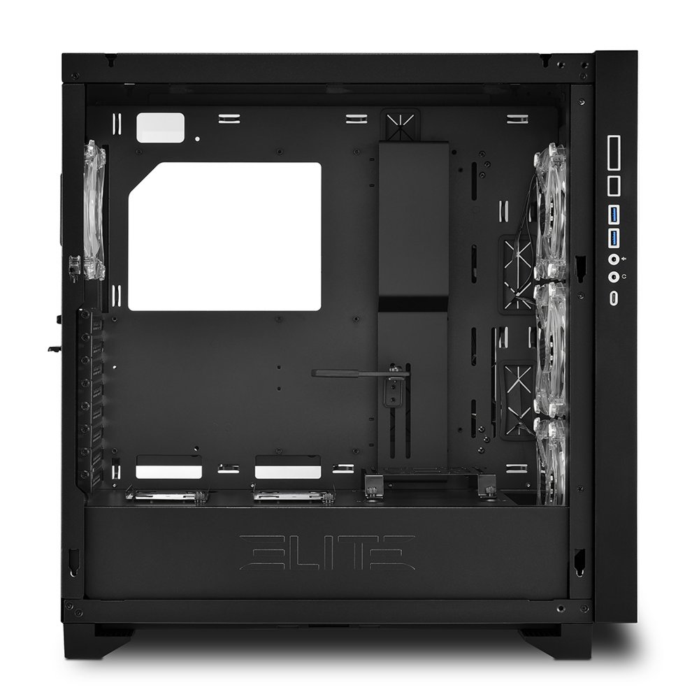 Sharkoon Elite Shark CA300T RGB | Tower Case | Zwart 5 Sharkoon Elite Shark CA300T RGB | Tower Case | Zwart - Afbeelding 5