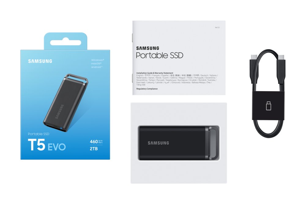 Samsung T5 EVO | Externe SSD | 2TB | USB 3.2 Gen 1 | 460MB/s | Zwart | Compact & Draagbaar 13 Samsung T5 EVO | Externe SSD | 2TB | USB 3.2 Gen 1 | 460MB/s | Zwart | Compact & Draagbaar - Afbeelding 13