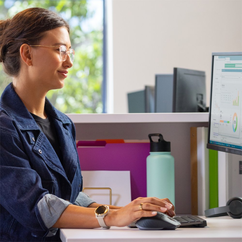 Logitech MX Keys Combo for Business Gen 2 | Draadloze Toetsenbord- en Muis-combo | RF / Bluetooth | QWERTY US International | Grafiet 4 Logitech MX Keys Combo for Business Gen 2 | Draadloze Toetsenbord- en Muis-combo | RF / Bluetooth | QWERTY US International | Grafiet - Afbeelding 4
