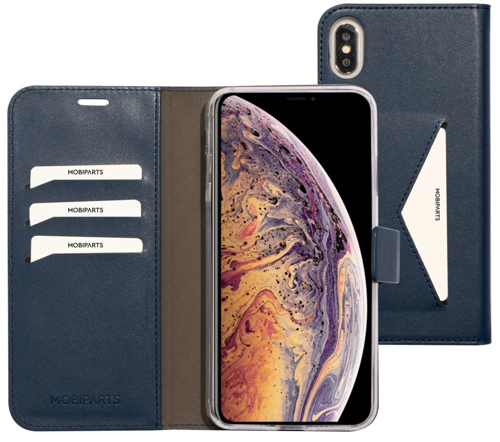 Mobiparts Classic Wallet Case | Apple iPhone XS Max | Blue 1 Mobiparts Classic Wallet Case | Apple iPhone XS Max | Blue
