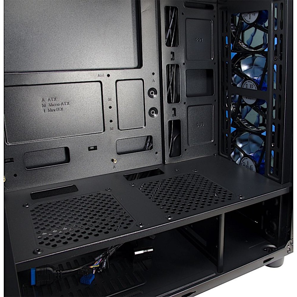 Inter-Tech CXC2 Blue Light | Midi Tower Case | Zwart 6 Inter-Tech CXC2 Blue Light | Midi Tower Case | Zwart - Afbeelding 6