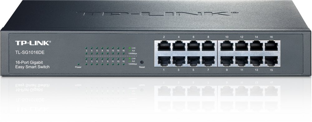 TP-LINK TL-SG1016DE | Managed L2 Gigabit Ethernet Switch | 16 Poorten | Zwart 1 TP-LINK TL-SG1016DE | Managed L2 Gigabit Ethernet Switch | 16 Poorten | Zwart