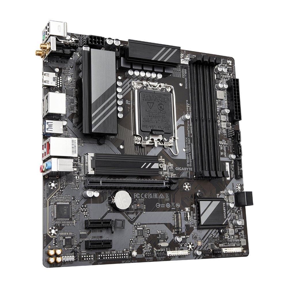 Gigabyte B760M DS3H AX (rev. 1.x) | Socket LGA 1700 | Intel B760 | 4xDDR5 | Micro-ATX | Moederbord 1 Gigabyte B760M DS3H AX (rev. 1.x) | Socket LGA 1700 | Intel B760 | 4xDDR5 | Micro-ATX | Moederbord
