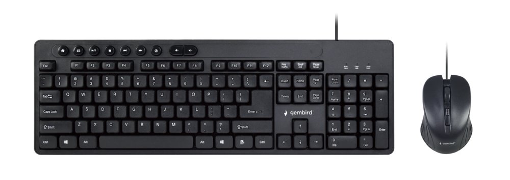 Gembird KBS-UM-04 | Bedrade Muis en Toetsenbordcombo | QWERTY 1 Gembird KBS-UM-04 | Bedrade Muis en Toetsenbordcombo | QWERTY