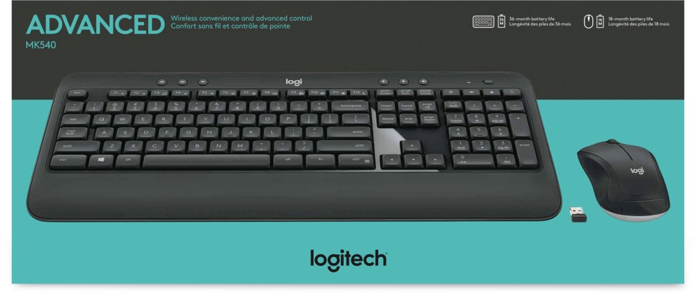 Logitech MK540 | Draadloze Muis- en Toetsenbordcombo | QWERTY 2 Logitech MK540 | Draadloze Muis- en Toetsenbordcombo | QWERTY - Afbeelding 2