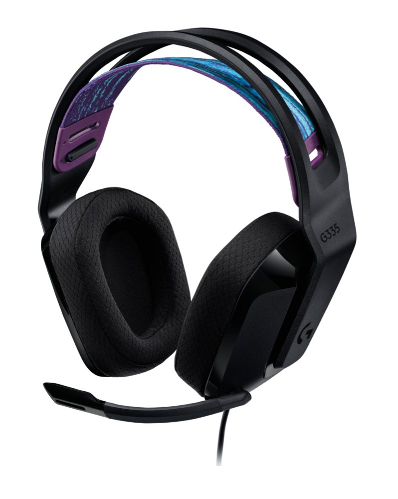 Logitech G335 | On-Ear Gaming Headset 3,5mm Connector | Zwart 2 5mm Connector | Zwart
