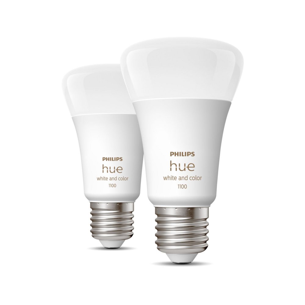 Philips Hue White and Color ambiance A60 - E27 slimme lamp - 1100 (2-pack) 2 Philips Hue White and Color ambiance A60 - E27 slimme lamp - 1100 (2-pack) - Afbeelding 2