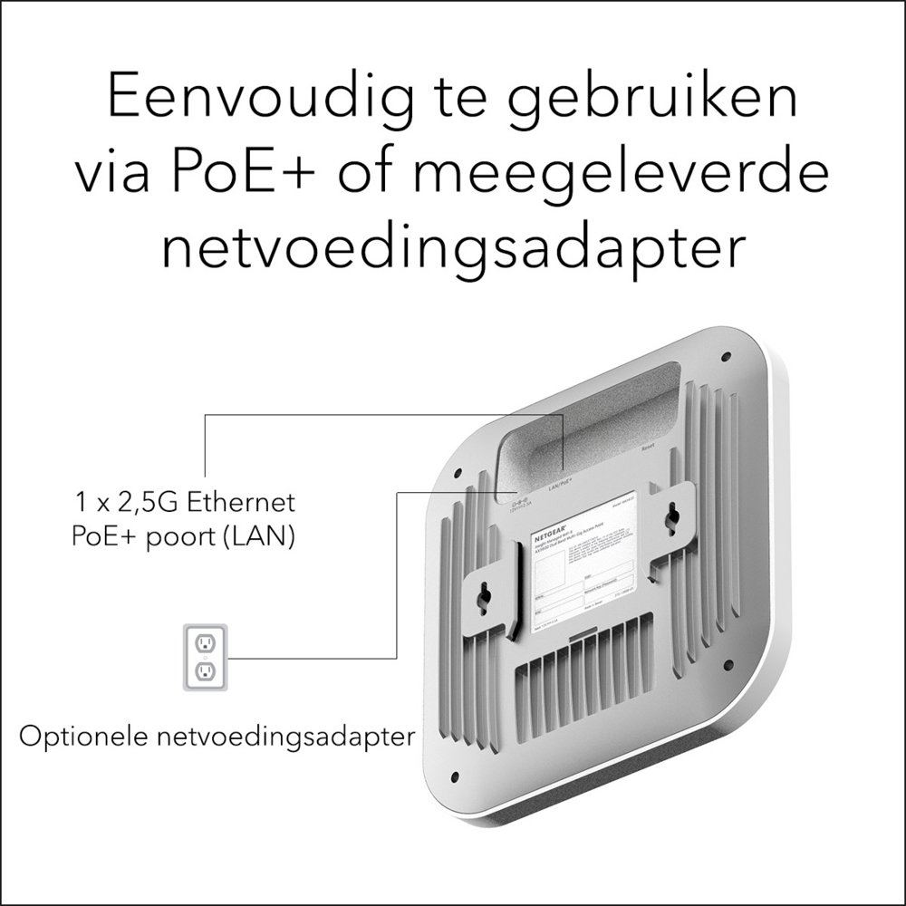 Netgear Insight WAX210 | WiFi 6 Access Point (AX1800) | 1800 Mbit/s | PoE (802.3at) | Inclusief Montagebeugel 14 Netgear Insight WAX210 | WiFi 6 Access Point (AX1800) | 1800 Mbit/s | PoE (802.3at) | Inclusief Montagebeugel - Afbeelding 14