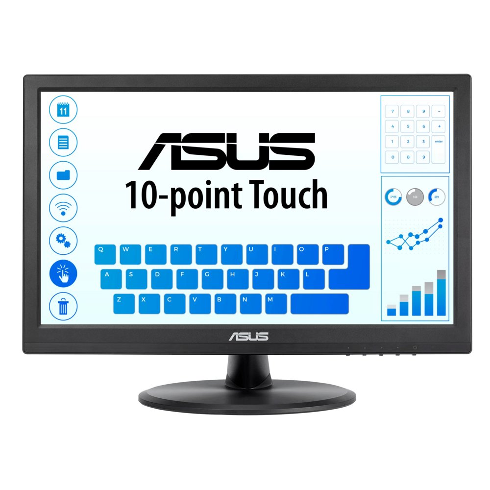 ASUS VT168HR | 15.6" Touchscreen Monitor | 1366 x 768 | WXGA | LED | Zwart 1 ASUS VT168HR | 15.6" Touchscreen Monitor | 1366 x 768 | WXGA | LED | Zwart